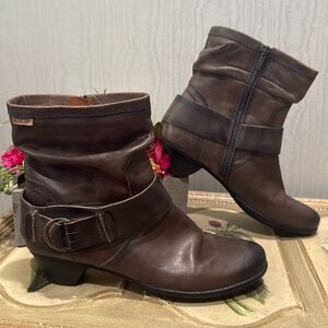 Pikolinos Brujas Boots Distressed Brown Leather EU Sz 42
